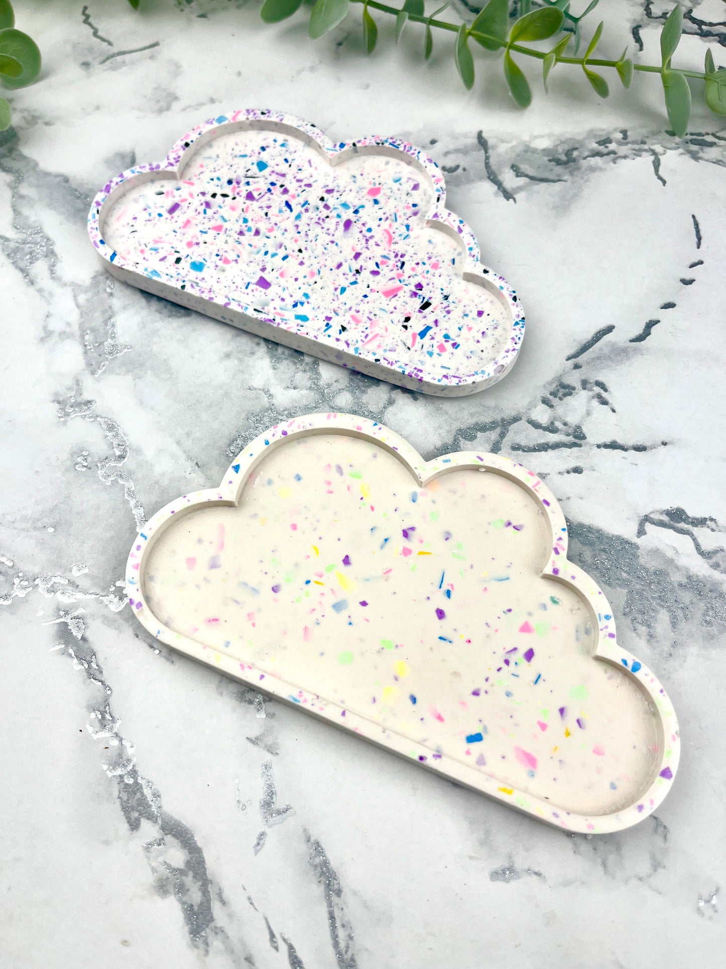 Cloud Tray - Cosmic Terrazzo Style Trinket Tray