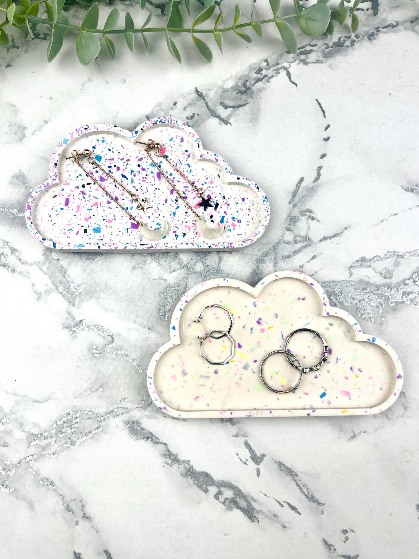 Cloud Tray - Cosmic Terrazzo Style Trinket Tray