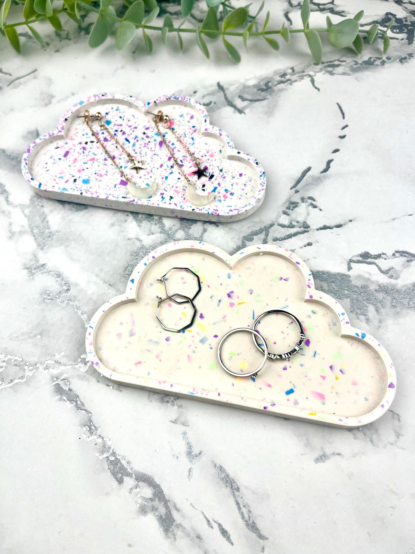 Cloud Tray - Cosmic Terrazzo Style Trinket Tray