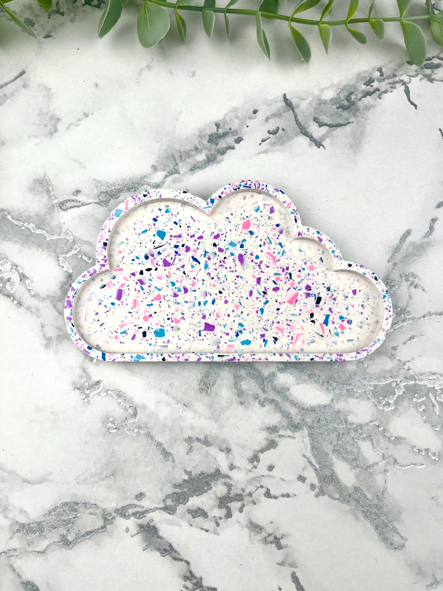 Cloud Tray - Cosmic Terrazzo Style Trinket Tray