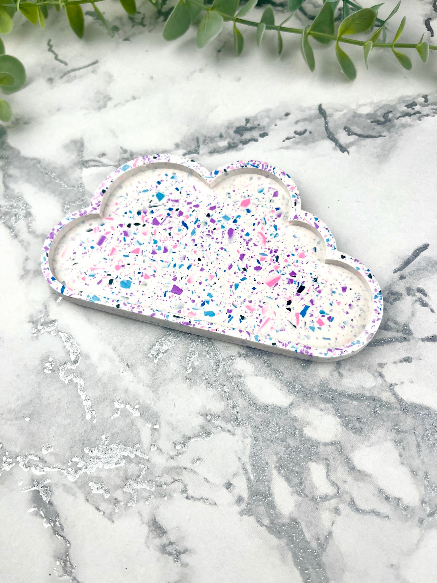 Cloud Tray - Cosmic Terrazzo Style Trinket Tray