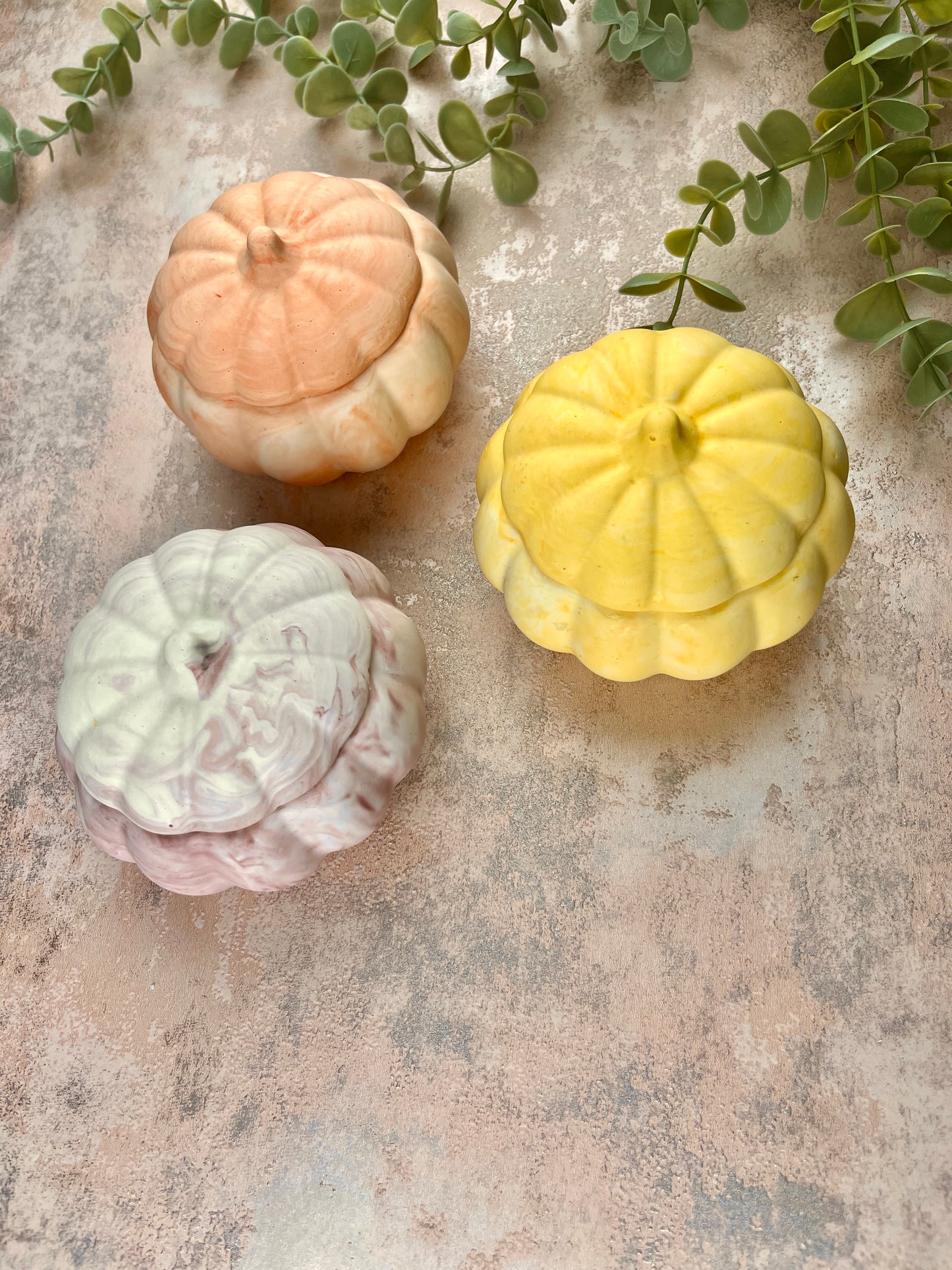 Pumpkin Jar - Yellow Trinket Box